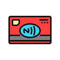 smart card nfc technology color icon illustration vector