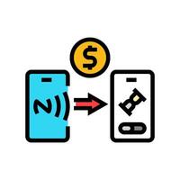 payment progress nfc technology color icon illustration vector
