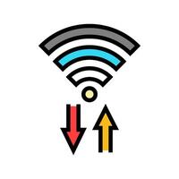wireless data transfer nfc technology color icon illustration vector