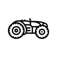 autonomous tractor robot harvests line icon illustration vector