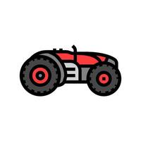 autonomous tractor robot harvests color icon illustration vector