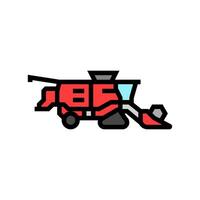 harvesting combine robot harvests color icon illustration vector