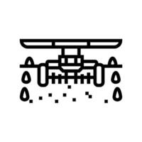 weeding robot harvests line icon illustration vector