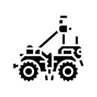 soil analysis robot harvests glyph icon illustration vector