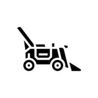 robotic loader robot harvests glyph icon illustration vector