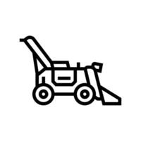robotic loader robot harvests line icon illustration vector
