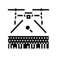 drone for crop monitoring glyph icon illustration vector
