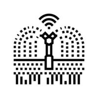 irrigation system agri tech line icon illustration vector