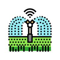 irrigation system agri tech color icon illustration vector