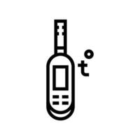 digital thermometer agri tech line icon illustration vector