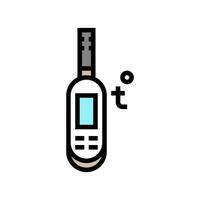 digital thermometer agri tech color icon illustration vector