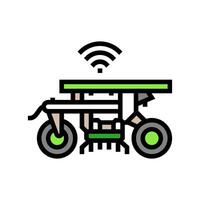 farm robot agri tech color icon illustration vector