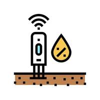 soil moisture sensor agri tech color icon illustration vector