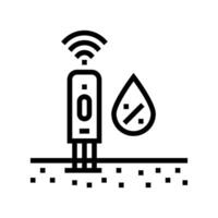 soil moisture sensor agri tech line icon illustration vector