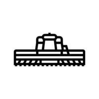 harvesting machine agri tech line icon illustration vector