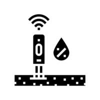 soil moisture sensor agri tech glyph icon illustration vector