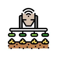 automated feeder agri tech color icon illustration vector