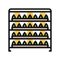 vertical farming rack agri tech color icon illustration vector