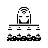 automated feeder agri tech glyph icon illustration vector