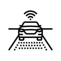 road lane detection autonomous vehicle line icon illustration vector