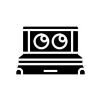 lidar sensor autonomous vehicle glyph icon illustration vector