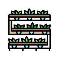 hydroponics system agri tech color icon illustration vector
