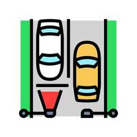 traffic lights autonomous vehicle color icon illustration vector
