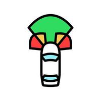 radar waves autonomous vehicle color icon illustration vector