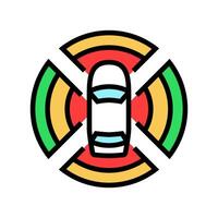 sensor array autonomous vehicle color icon illustration vector