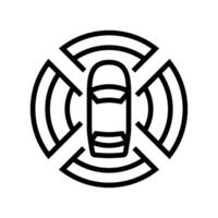 sensor array autonomous vehicle line icon illustration vector