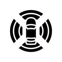 sensor array autonomous vehicle glyph icon illustration vector