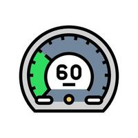 speedometer autonomous vehicle color icon illustration vector