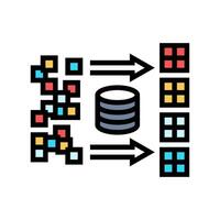 clusters big data color icon illustration vector