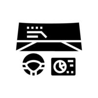 connectivity dashboard autonomous vehicle glyph icon illustration vector