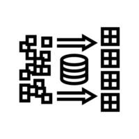 clusters big data line icon illustration vector