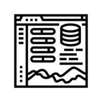 visualization dashboard line icon illustration vector