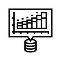 analytics chart big data line icon illustration vector