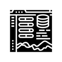 visualization dashboard glyph icon illustration vector