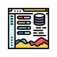 visualization dashboard color icon illustration vector