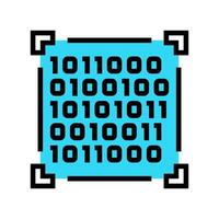 binary code big data color icon illustration vector