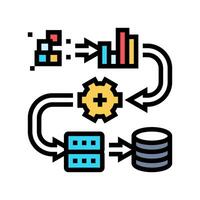 pipeline big data color icon illustration vector