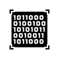 binary code big data glyph icon illustration vector
