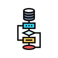 algorithm big data color icon illustration vector