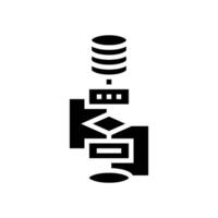 algorithm big data glyph icon illustration vector
