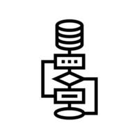 algorithm big data line icon illustration vector