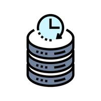 real time stream big data color icon illustration vector
