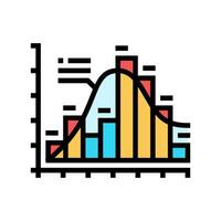histogram big data color icon illustration vector