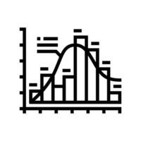 histogram big data line icon illustration vector