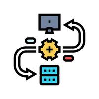 api connection big data color icon illustration vector