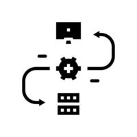 api connection big data glyph icon illustration vector